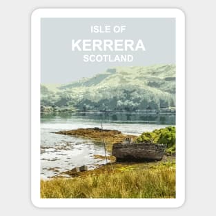 Isle of Kerrera Scotland. Scottish gift. Travel poster scottish highlands Sticker